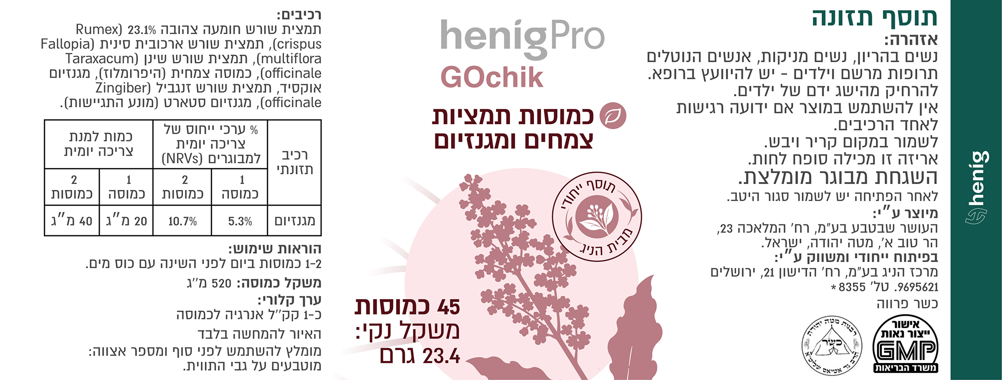GOCHIK — תווית מוצר