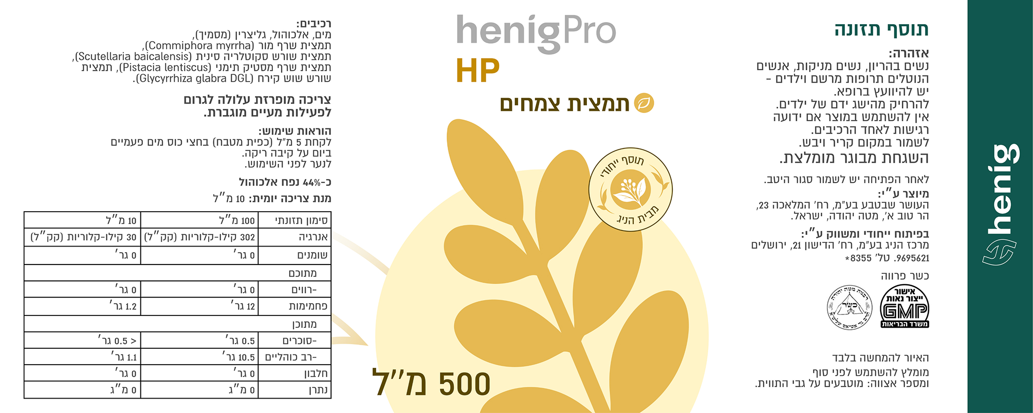 HP — תווית מוצר